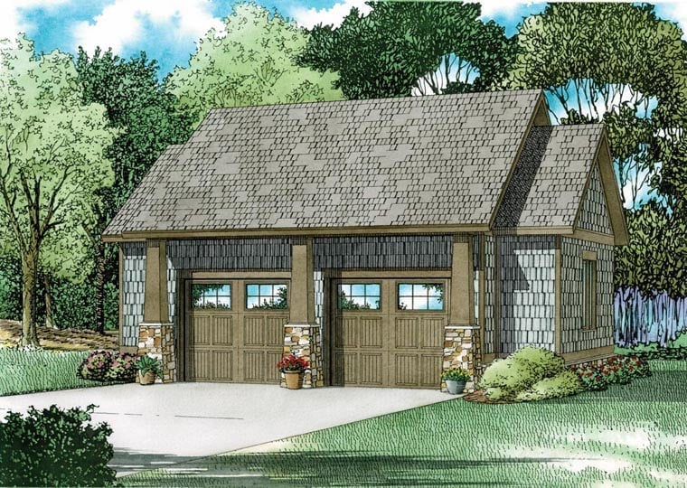 Garage Plan 82324 - 2 Car Garage Elevation