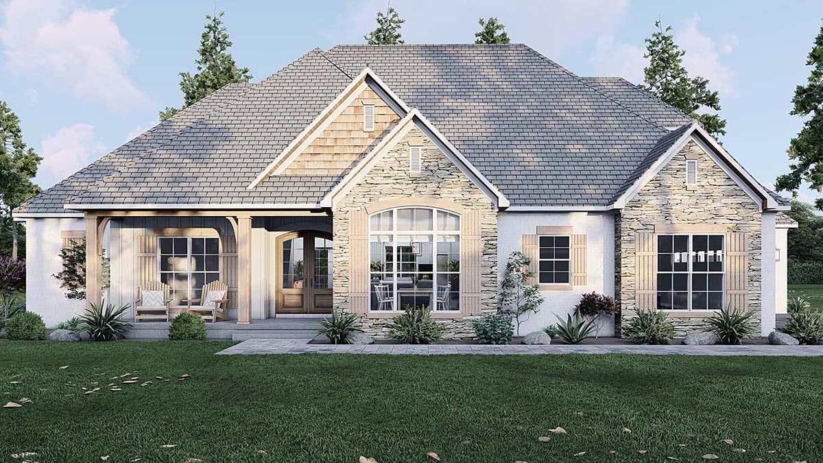 Plan 82700 Traditional Style With 3 Bed 3 Bath 3 Car Garage