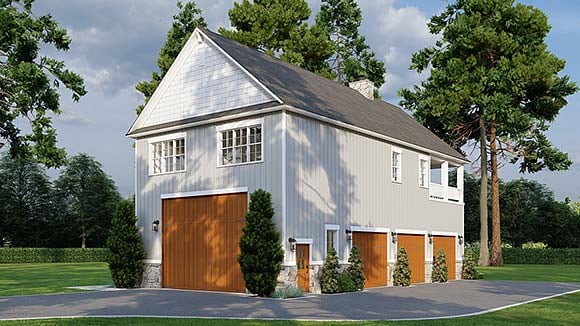 Garage-Living Plan 82751