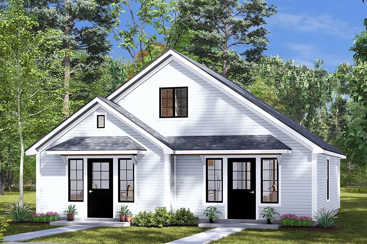 Multi-Family Plan 82866 Elevation