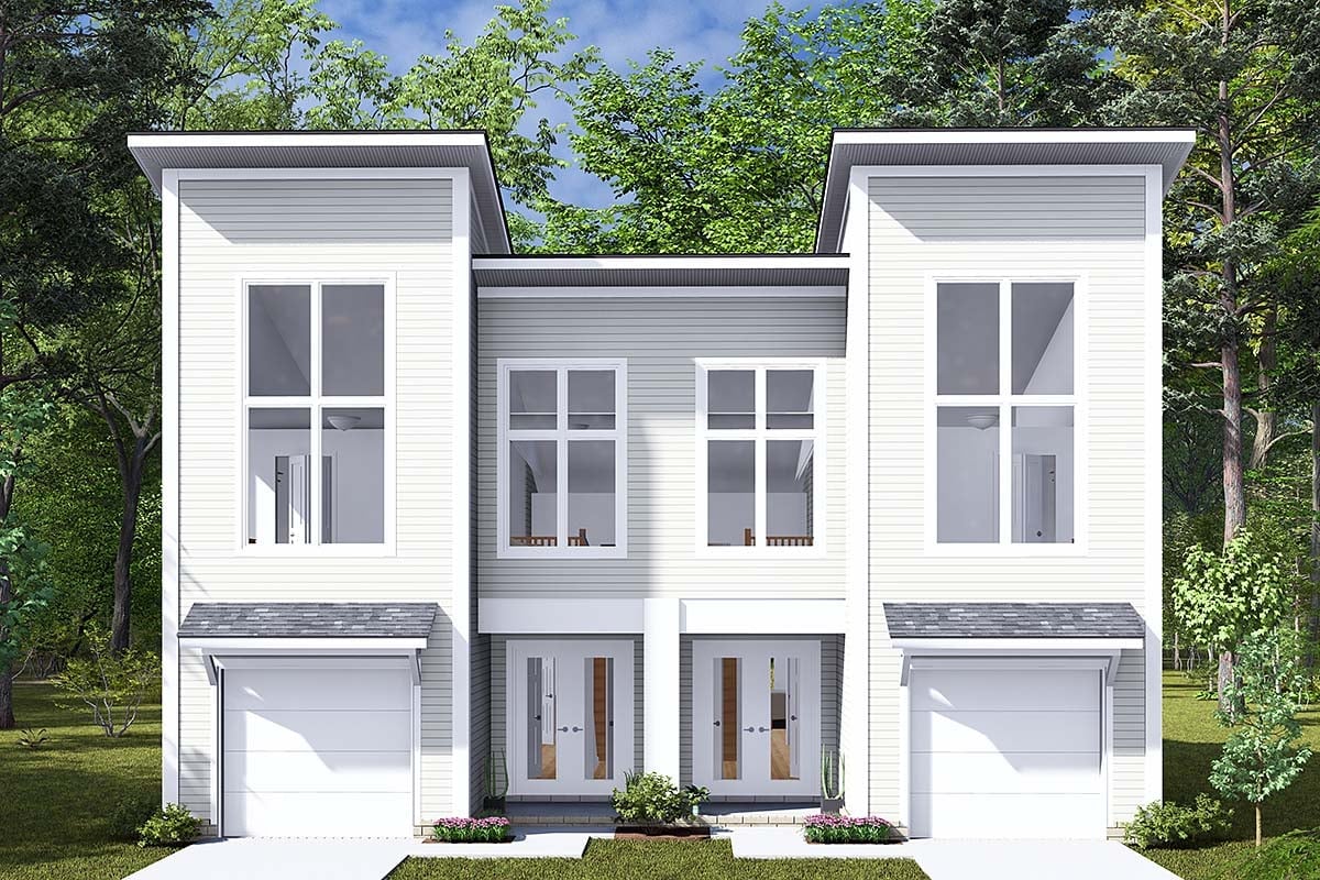 Multi-Family Plan 82885 Elevation