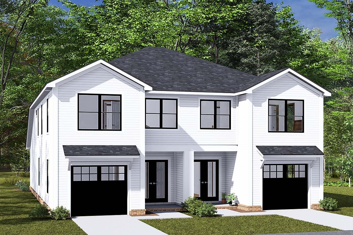 Multi-Family Plan 82889 Elevation