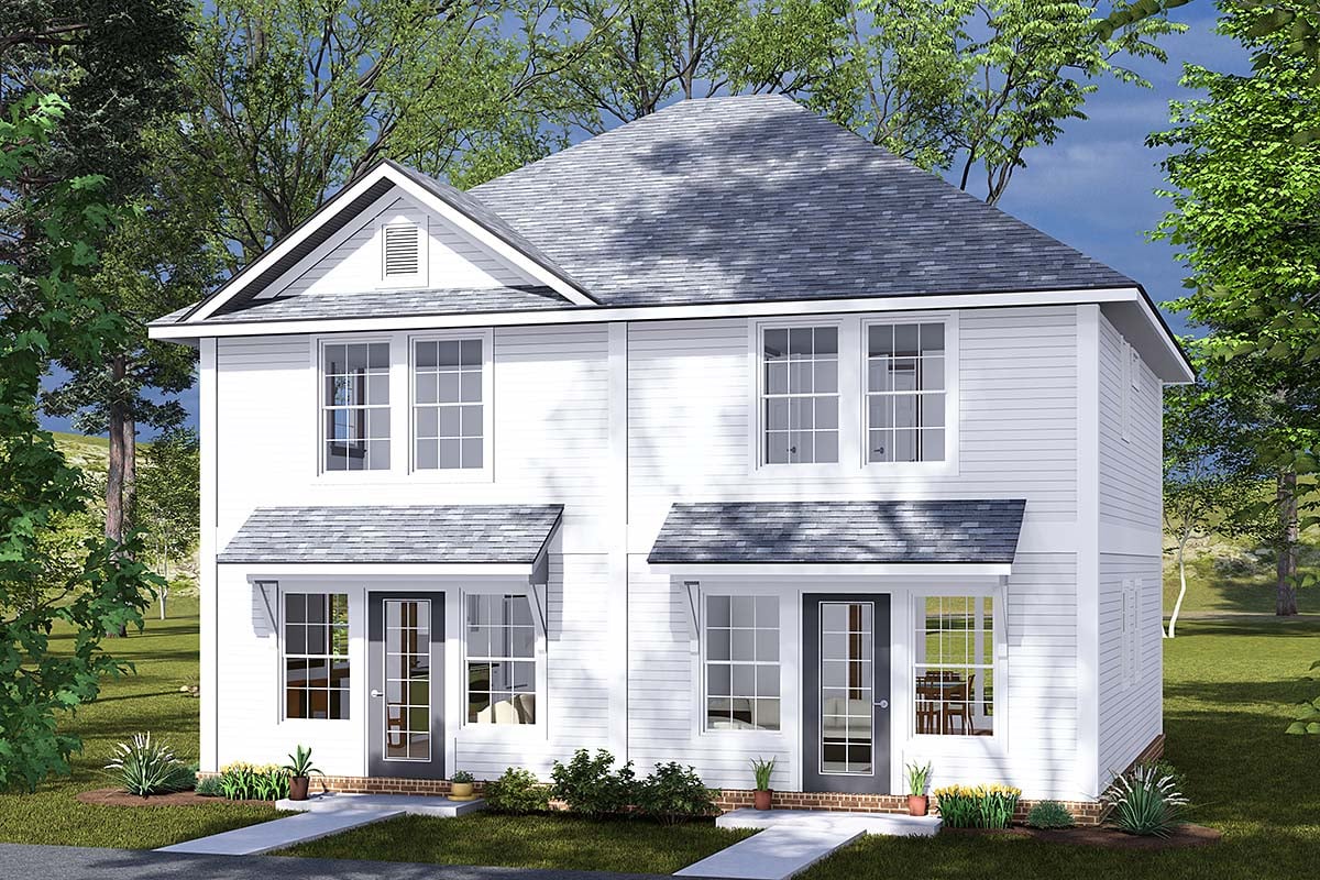 Multi-Family Plan 82891 Elevation