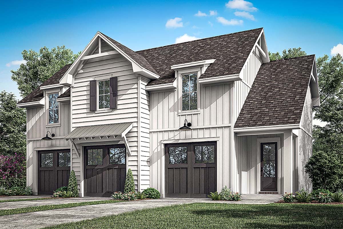 Garage-Living Plan 82905 Elevation