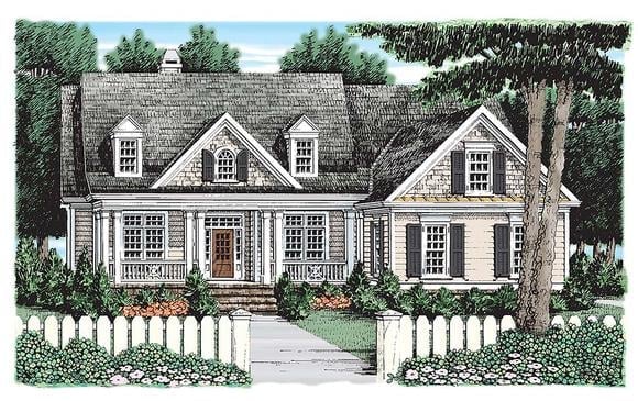 Country Style with 4 Bed, 3 Bath, 2 Car Garage - House Plan 83065