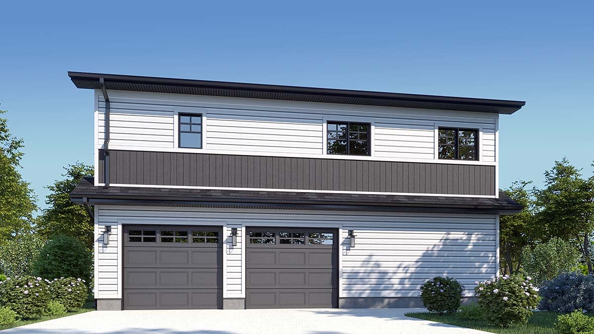 Garage-Living Plan 83334 Elevation
