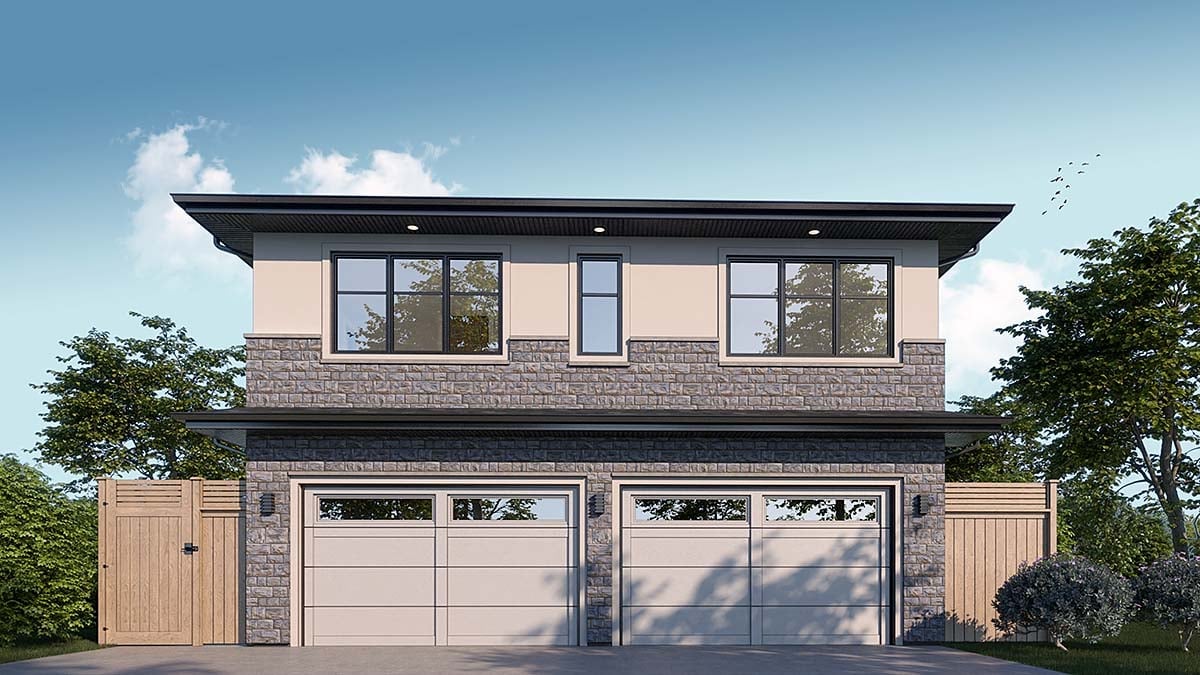 Garage-Living Plan 83336 Elevation