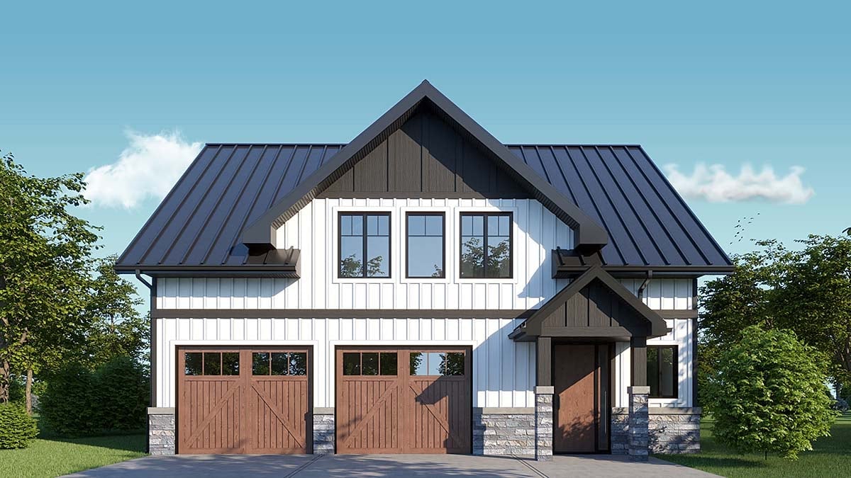 Garage-Living Plan 83337 Elevation