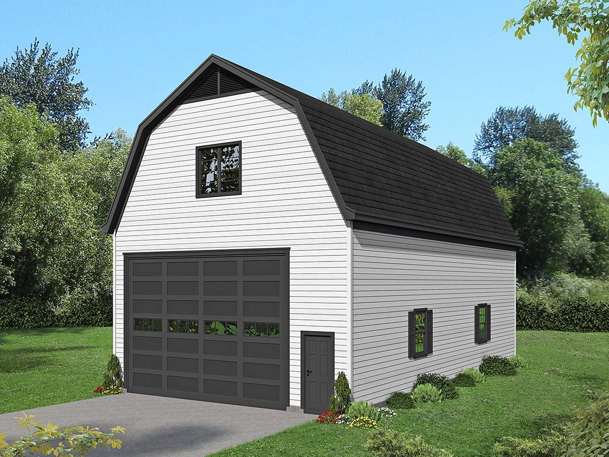 Garage-Living Plan 83408 Elevation