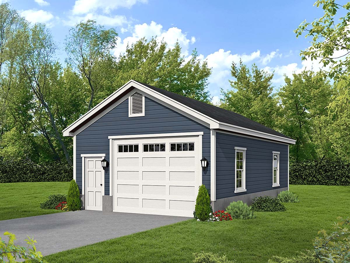 Garage Plan 83421 - 2 Car Garage Elevation