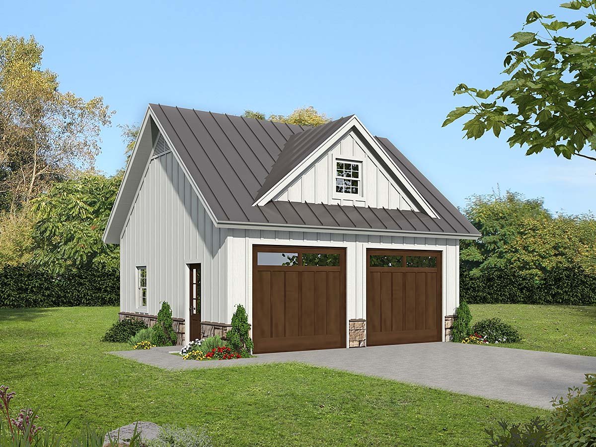 Garage Plan 83446 - 2 Car Garage Elevation