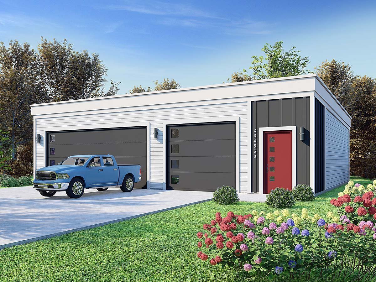Garage Plan 83479 - 3 Car Garage Elevation