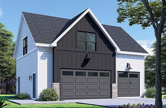 Garage-Living Plan 83486