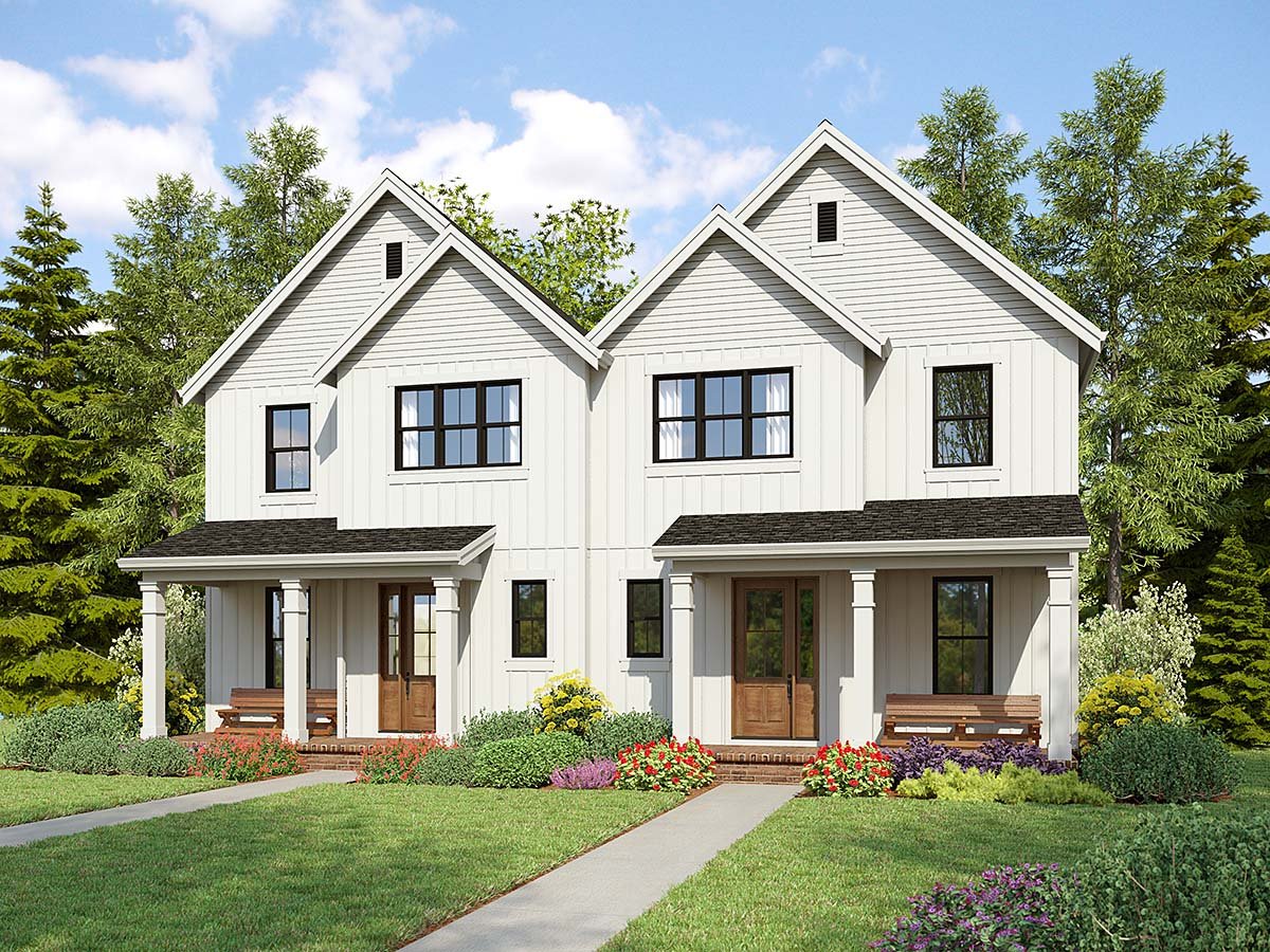 Multi-Family Plan 83566 Elevation