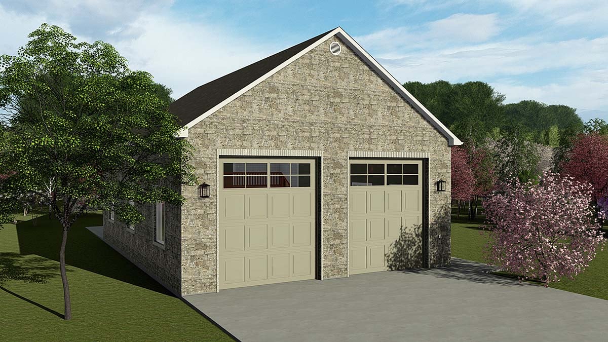 Garage Plan 83609 - 4 Car Garage Elevation