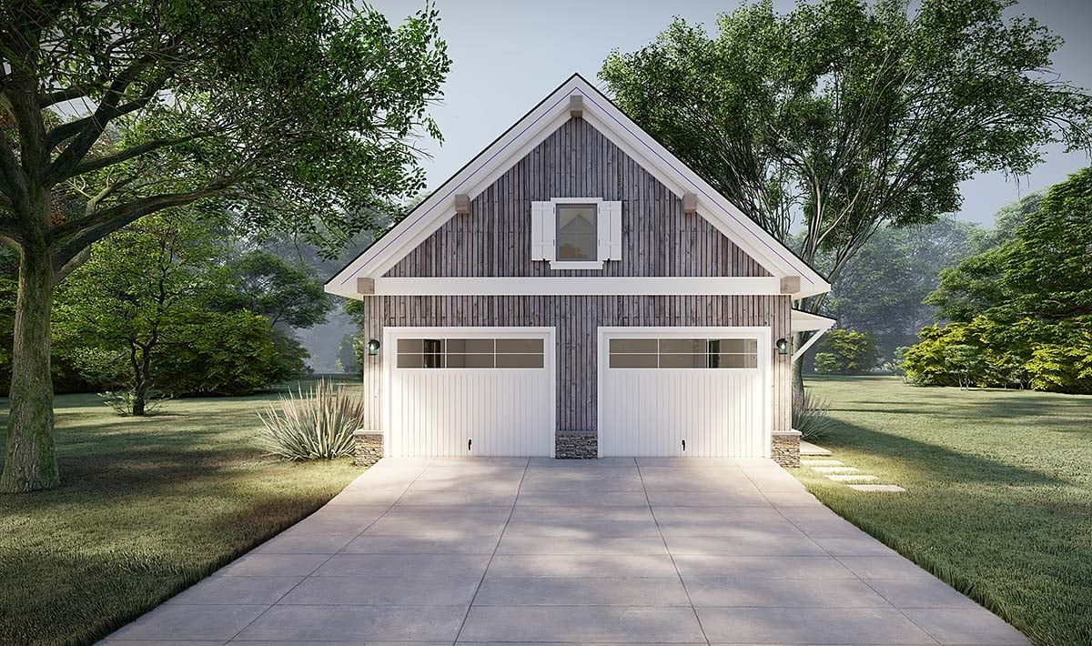 Garage Plan 83904 - 2 Car Garage Elevation