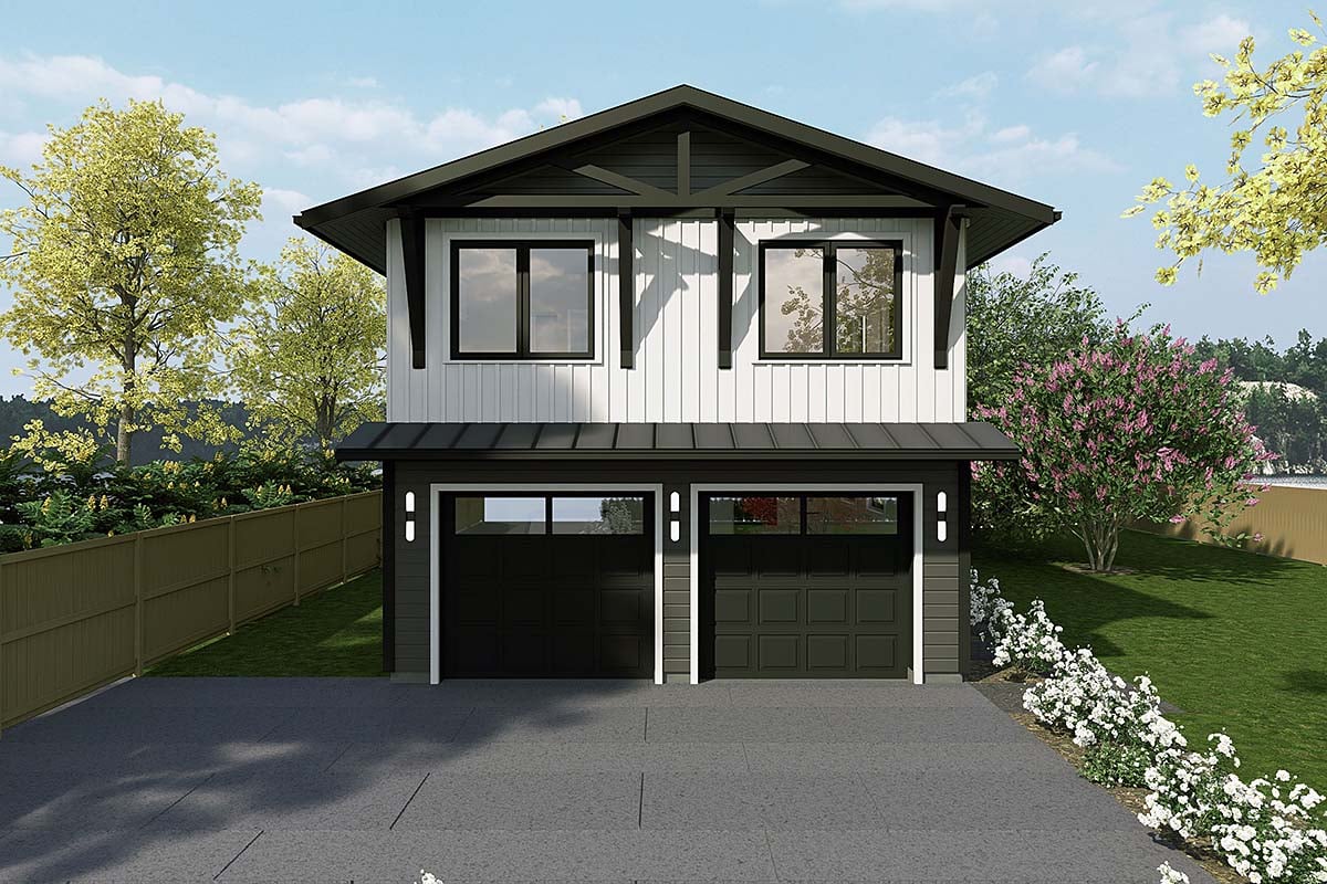 Garage-Living Plan 84605 Elevation