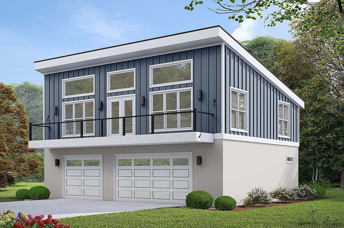 Garage-Living Plan 84815 Elevation