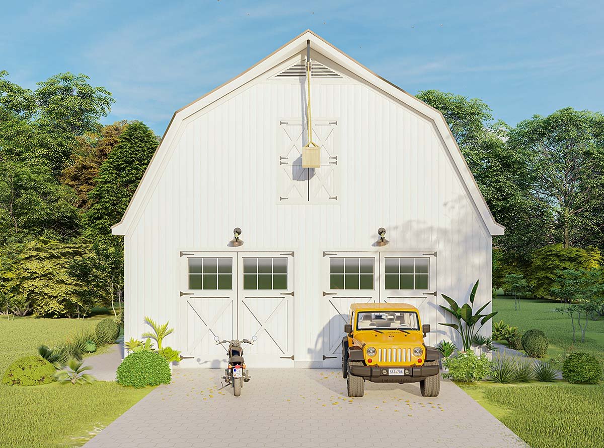 Garage Plan 84827 - 2 Car Garage Elevation