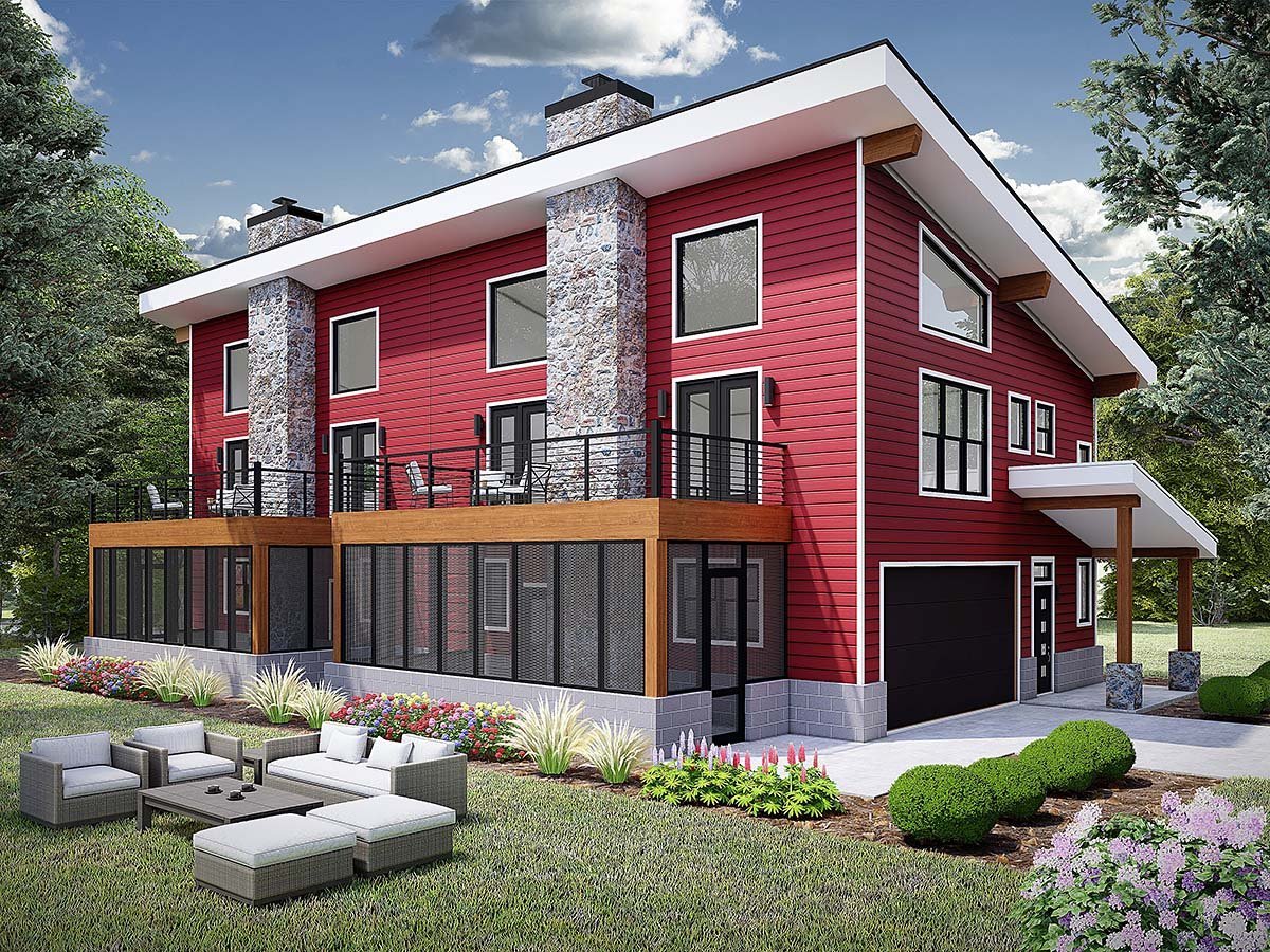 Multi-Family Plan 84899 Elevation
