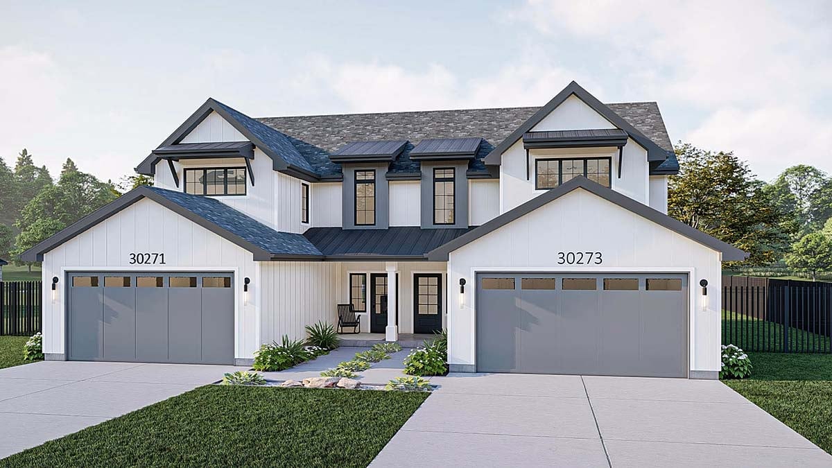 Multi-Family Plan 84940 Elevation