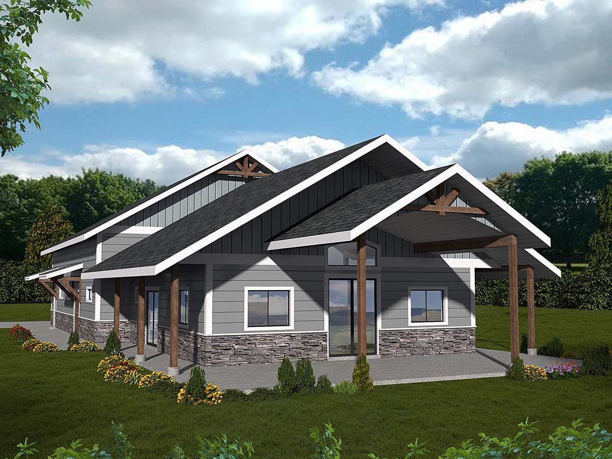 Garage-Living Plan 85161 Elevation