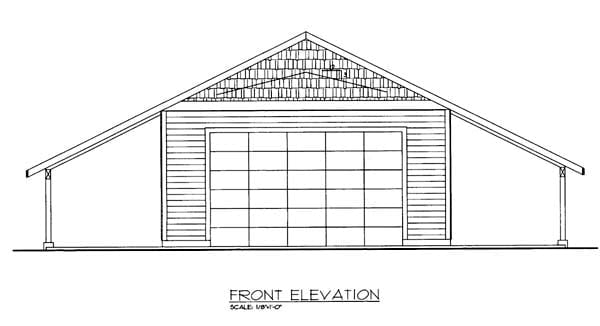 Garage Plan 85802 - 2 Car Garage Elevation
