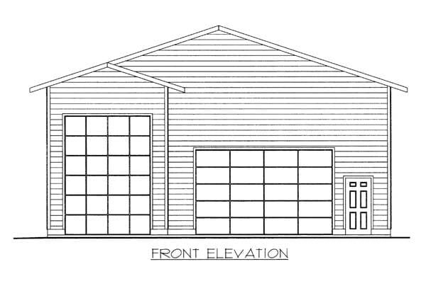 Garage Plan 86584 - 3 Car Garage Elevation