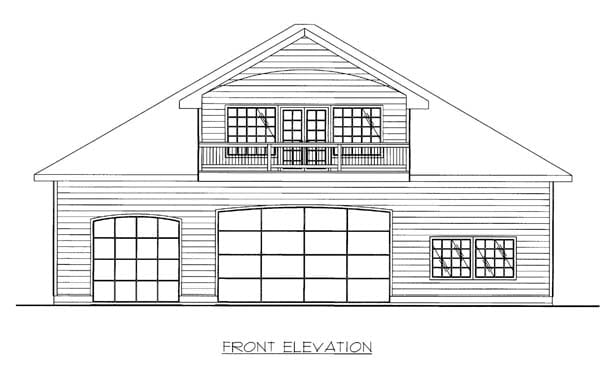 Garage Plan 86593 - 2 Car Garage Elevation