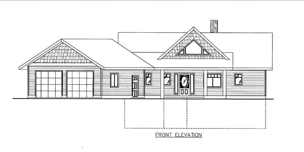 House Plan 86658 Elevation