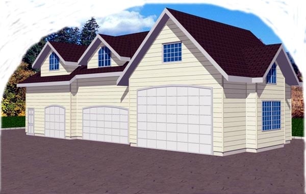 Garage Plan 86869 - 3 Car Garage Elevation