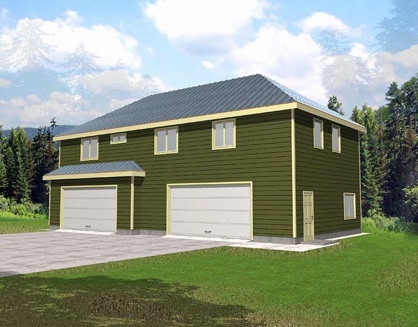 Garage Plan 86883 - 4 Car Garage Apartment Elevation