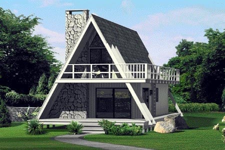 A-Frame, Contemporary, Retro House Plan 86950 with 3 Bed, 2 Bath Elevation