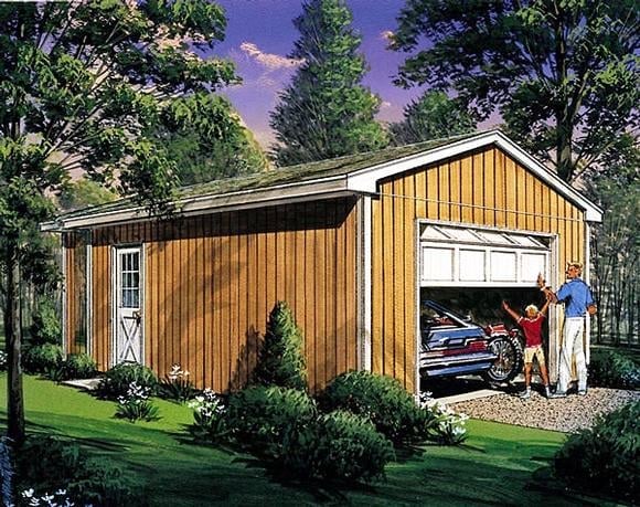Garage Plan 87850 - 1 Car Garage Elevation