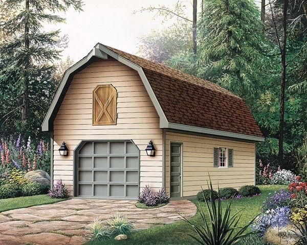 Garage Plan 87865 - 1 Car Garage Elevation