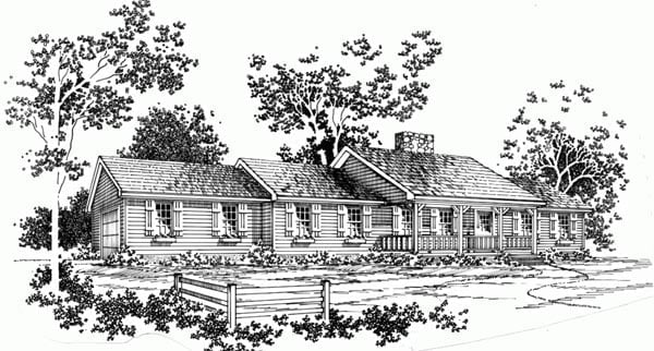 House Plan 90409 Elevation