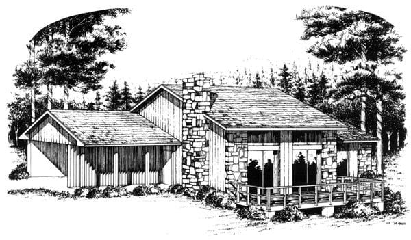 House Plan 90418 Elevation