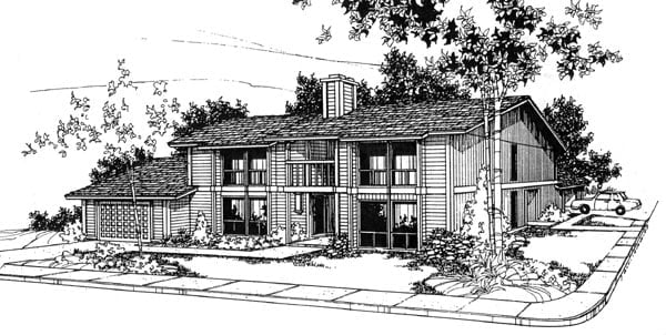 Multi-Family Plan 91330 Elevation