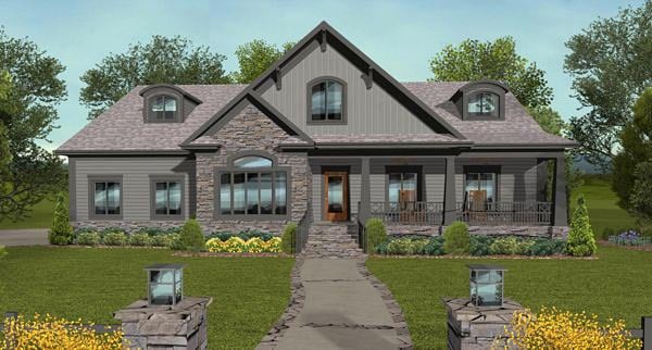 House Plan 93495 Elevation