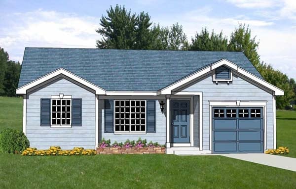 Plan 94440 | Ranch Style with 3 Bed, 2 Bath, 1 Car Garage