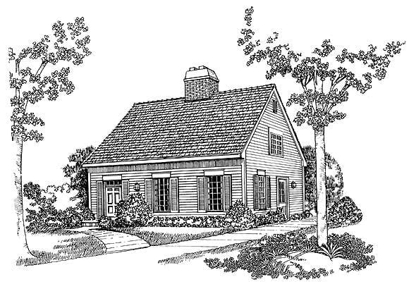 House Plan 95015 Elevation
