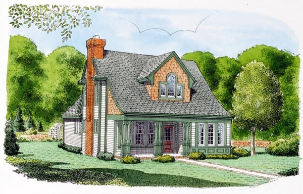 Plan 95554 | Country Style with 3 Bed, 2 Bath, 2 Car Garage