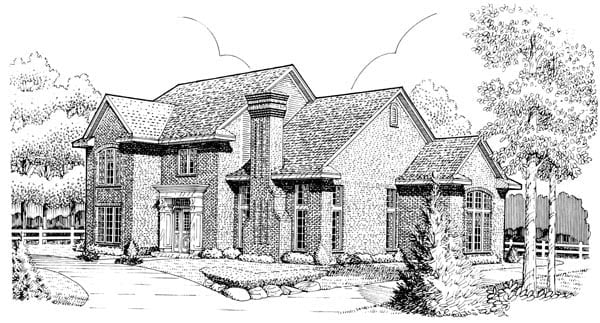 Plan 95678 | European Style with 4 Bed, 4 Bath, 2 Car Garage