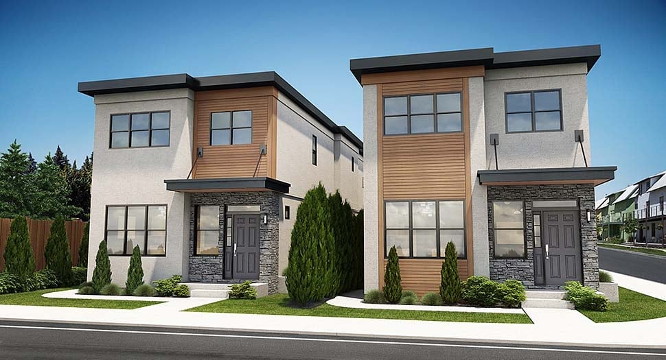 Multi-Family Plan 96218 Elevation