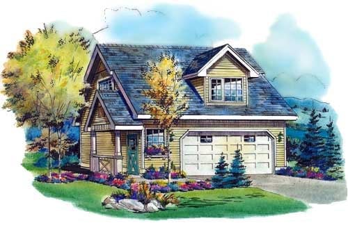 Garage Plan 98883 - 2 Car Garage Apartment Elevation