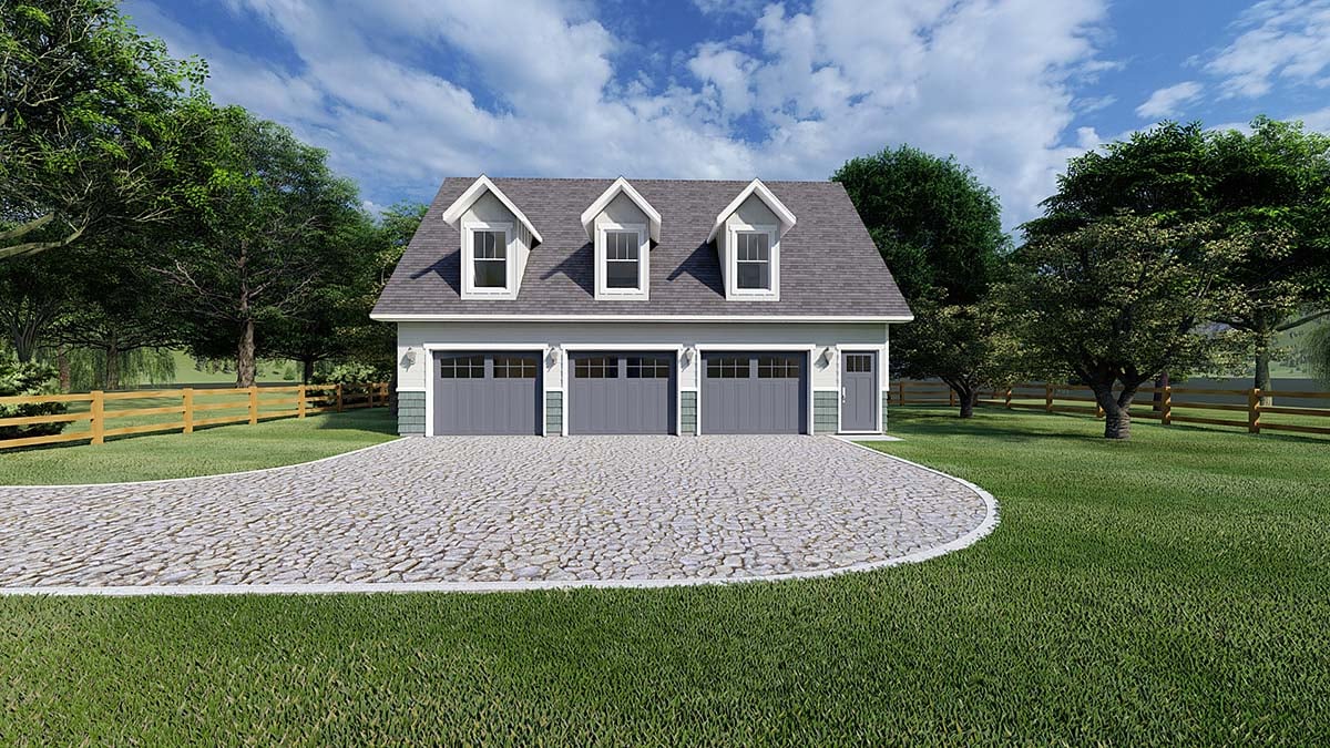 Garage Plan 99939 - 3 Car Garage Apartment Elevation