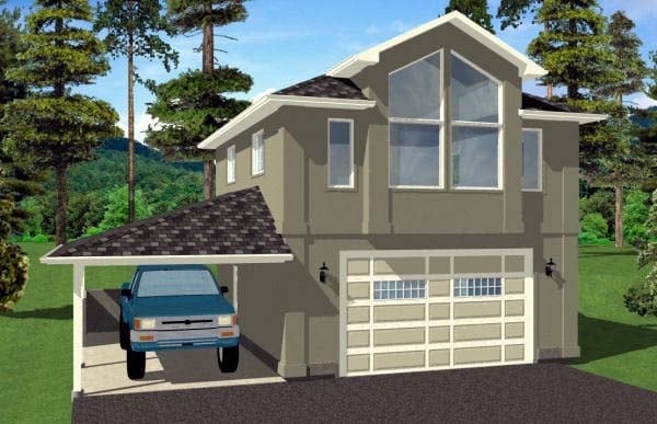 Plan 99942 | 3 Car Garage Apartment with 1 Bed, 1 Bath