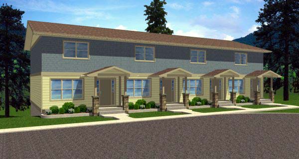 Multi-Family Plan 99988 Elevation