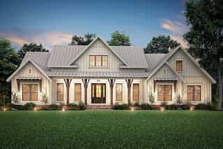 Country, Craftsman, Farmhouse House Plan 56700 with 3 Bed, 3 Bath, 2 Car Garage Picture 4