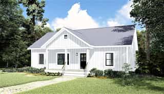 Cottage, Country, Ranch House Plan 77400 with 3 Bed, 2 Bath Picture 1
